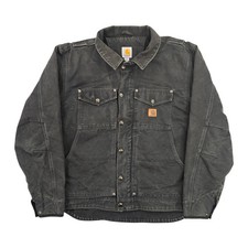 Carhartt Berwick Y2K Workwear Fleece Lined Jacket Grey Men's Large 