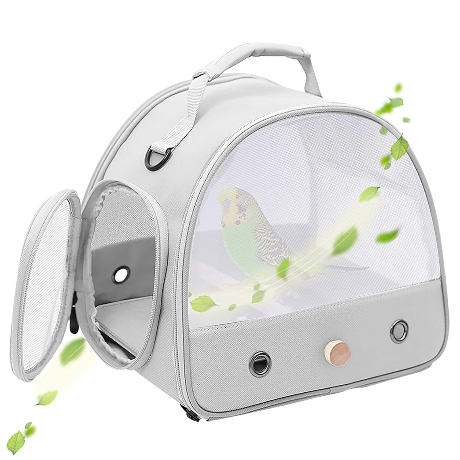 Bird Carrier, Portable Small Bird Parrot Parakeet Carrier with Standing Perch...
