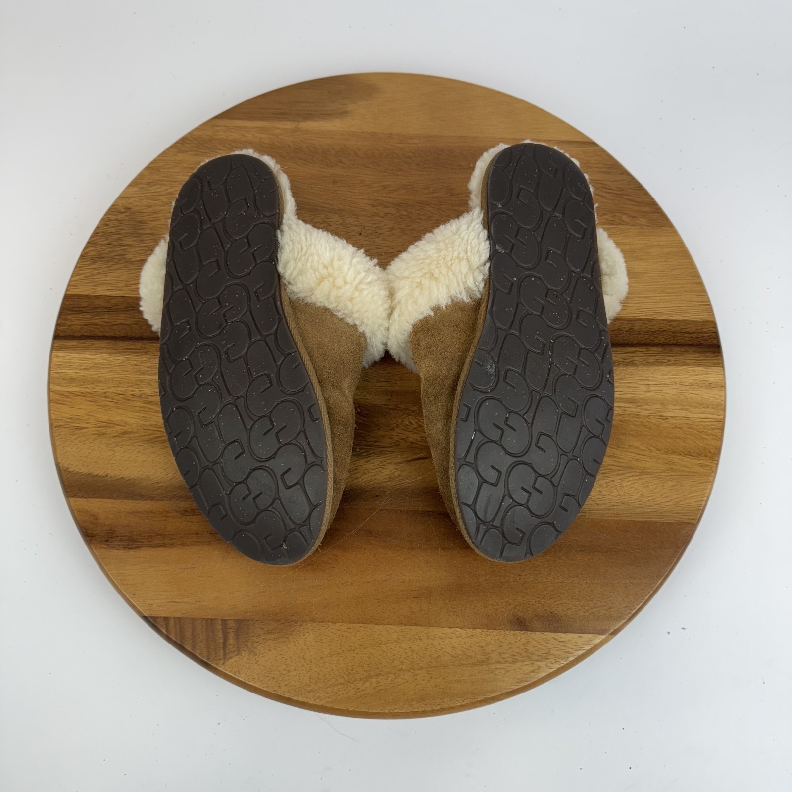 Womens Ugg Coquette Chestnut Shearling Lined Slip On Flat Slippers Shoes Size 7 image 7