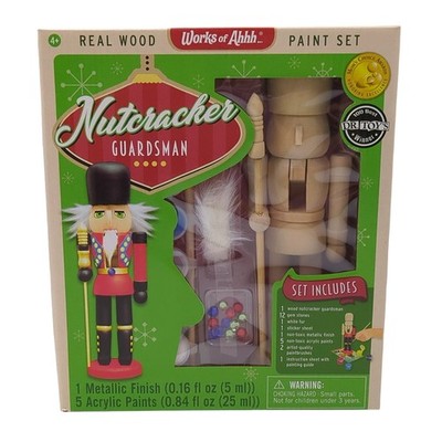 Works Of Ahhh Paint Your Own Nutcracker Guardsman Christmas Paint Kit NEW NIB