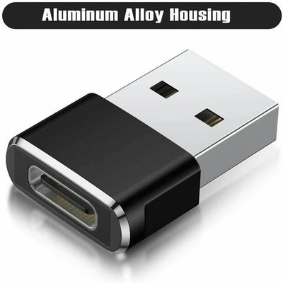 USB to USB C Adapter Type-C Female to A Male OTG Converter Car Charger