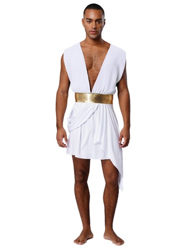 Disfraz de rol para hombre sin mangas bloque de color profundo cuello en V disfraz ropa de club nocturno - Imagen 34 de 60