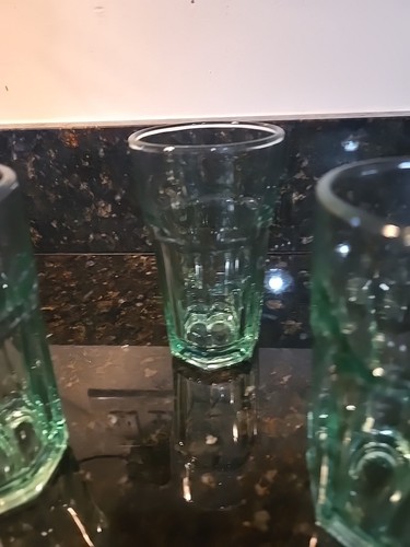Libbey Duratuff Spanish Green (4) Glasses 4.5" Tall - Picture 5 of 8