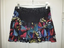 Lucky in Love M 12 Butterfly Tennis Skirt Pickleball Black Medium