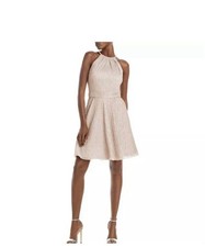 $238 Bloomingdale’s Aqua Womens Metallic Wrap Party Cocktail Dress