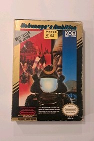 NOBUNAGA'S AMBITION Nintendo NES Complete CIB W/ Poster Map Manual Registration