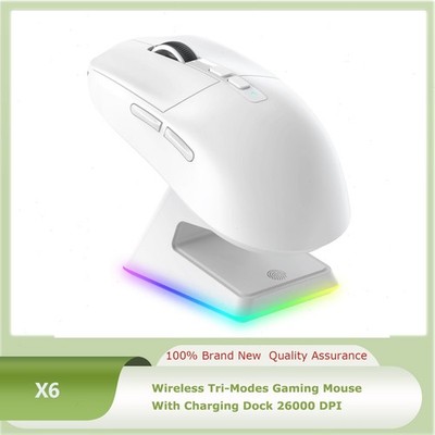 ATTACK SHARK X6 Wireless Tri-Mode Gaming Mouse With Charging Dock 26000 DPI