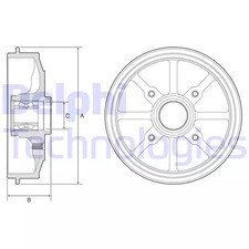 Tambour de frein Citroen C4