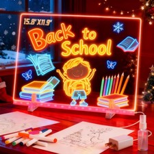 LED Drawing Board for Kids- Erasable Acrylic Electronic White Boards,15.8''X1...