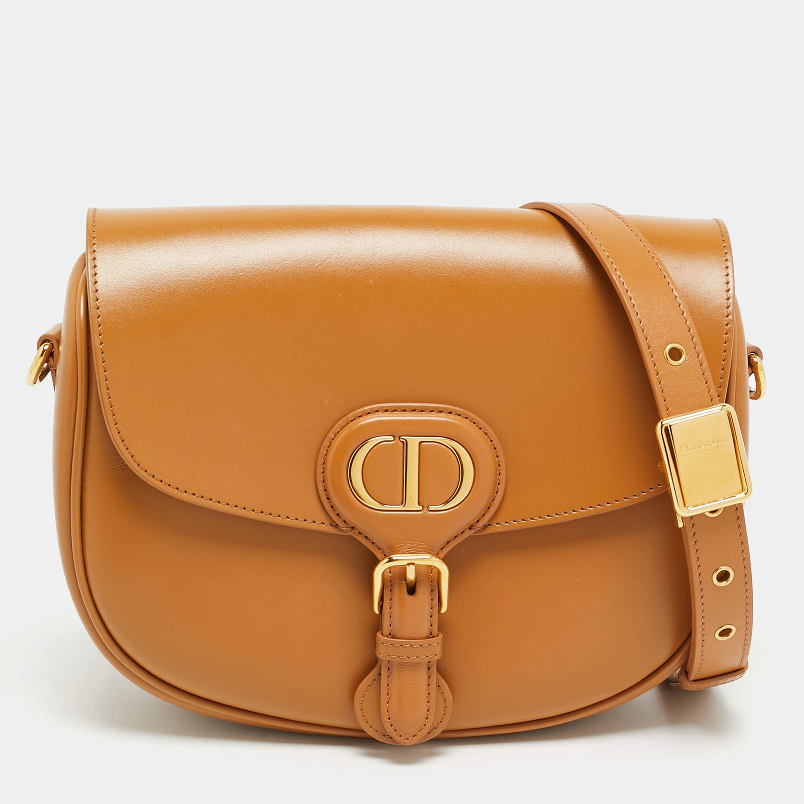 Dior Bobby Medium Tan Leather Crossbody Bag