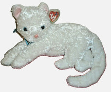 Ty Large Plush Beanie Buddy STARLETT the White Cat 11.5 Inch MWMTs Stuffed Toy
