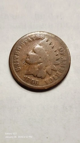 1866 Indian Head Cent-Good-Semi Key