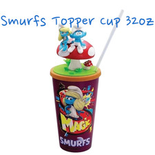 Taza de película Los Pitufos 2025 32 oz edición limitada tapa superior exclusiva coleccionable
