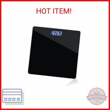Moss  Stone Black Digital Bathroom Scale for Body Weight, Smart Step-On Technol