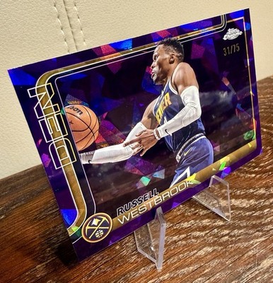 Topps Chrome Sapphire 25-26 Russell Westbrook Nuggets #15 Purple Refr. /75 - NEW