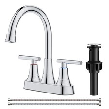 4 Inch Bathroom Faucets for Sink 2 or 3 Hole, Chrome Centerset Bathroom Sink ...