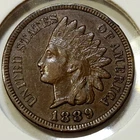 1889 Indian Head Cent - XF+ - 3 Diamonds - Dark Rev.