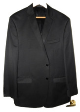 CALVIN KLEIN Luxury Rayon Blend Blazer-46L, black NICE 
