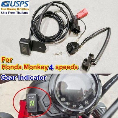 M43 Gear Digital Indicator For Honda Monkey 4 Speeds + Honda genuine sensors New