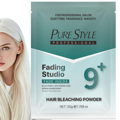 PURESTYLE Professional Ammonia-Free Hair Bleach Powder Packets 50G, over 9 Level