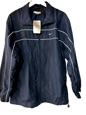 Nike Windbreaker Jacket Men's Full Zip Center Swoosh Size Large