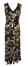 WINDSMOOR Size 12 Women's Black / Multi Print Maxi Dress. Pre Loved