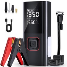 Jump Starter with Air Compressor, 5000A Battery Jumper Starter Port... Fast Ship