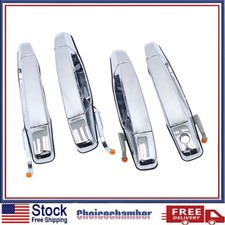 4pcs Metal Exterior Door Handle For Chevy Silverado 1500 07-13
