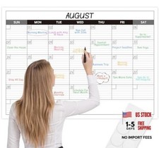 Large Dry Erase Calendar for Wall   Undated 1 Month Wall Calendar, Monthly