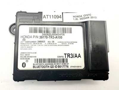 OEM 12-15 Honda Civic FK2 1.8L Bluetooth Interface Communication Control Module