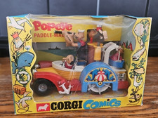 1967 Corgi Comics Popeye Paddle Wagon Car Toy Never Removed from Box
