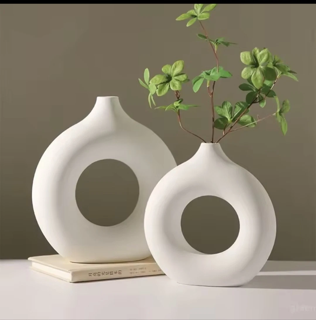 Creative Nordic Style Plastic Donut Shaped Vase Setting...