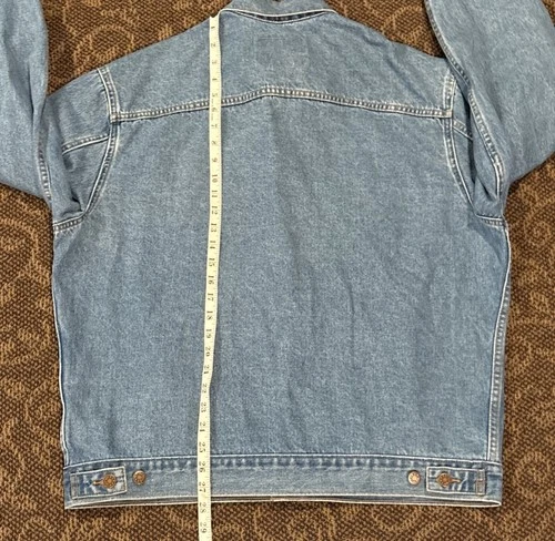 Men’s Toys R Us Denim Jean Jacket Size Extra Large Embroidered Logo XL RARE🔥 image 6