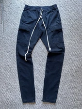 FOG Fear of God Essentials Cargo Pants Mens S Black Ankle Zip Drawstring Tapered