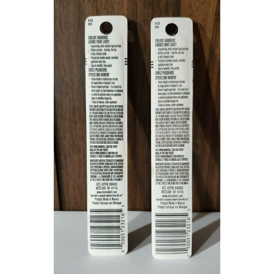 LOTE de 2 delineadores de ojos líquidos Bonne Bell / delineador de ojos negro #216 Foto 4 de 4
