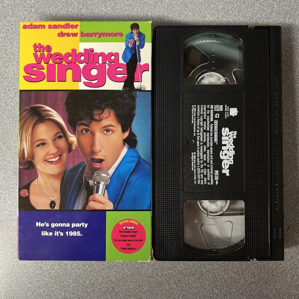 The Wedding Singer (VHS 1998) Comedy Movie N4702 Adam Sandler Drew Barrymore - Image 4 of 4