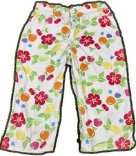 Oshkosh B&rsquo;Gosh Vintage Tropical Fruit Print Bottoms Capris Girls Sz 5