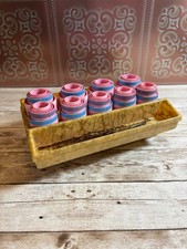 Vintage set of Lady Ellen Plastic Asst Sizes of Hair Rollers in Original Case