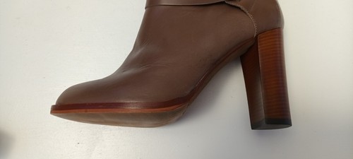 COLORI Ladies Ankle Boots Size 37 or 6-6.5 Italian Made Leather Heels Brown - Picture 13 of 18
