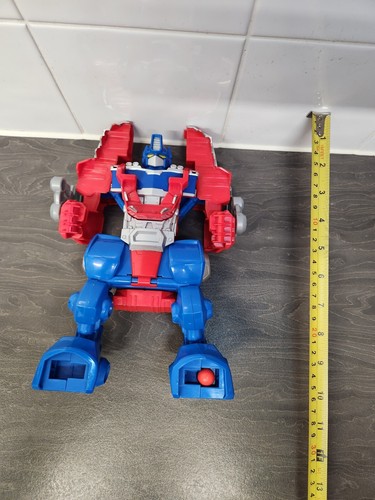 Transformers Optimus Prime Playskool Heroes Rescue Bots Knight Watch - Picture 10 of 17