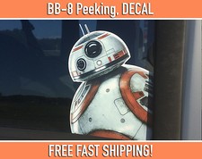 BB-8 Peeking, Starwars BB8 Droid Bumper Sticker