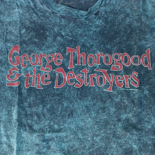1993 90s Vintage George Thorogood & Destroyers Tour Shirt XL Single Stitch Green - Bild 10 von 22