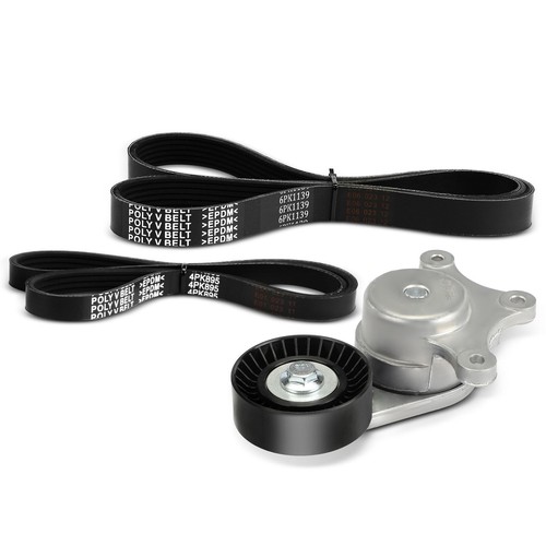 Kit de componentes de transmisión por correa serpentina de 3 piezas para Ford Explorer Lincoln MKX Mazda 6 - Imagen 9 de 10