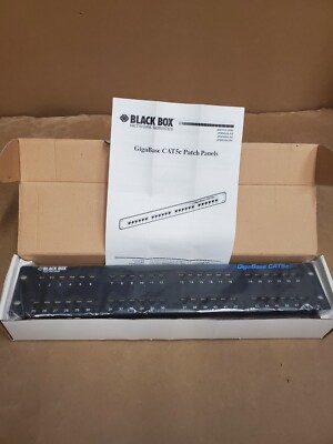 NEW-Black Box (724-746-5500) 24 Port Cat 5e Econo Patch Panel for 19'' Rack Mount