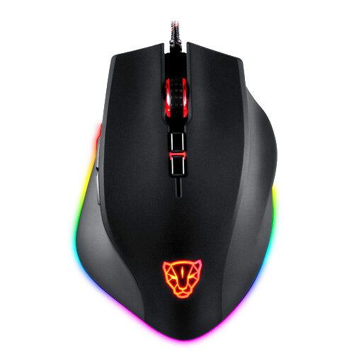 6 Button USB Wired Gaming Mouse with LED Breathing Fire 5000 DPI for PC Laptop-image