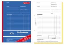 10x Herlitz 305 Rechnungsblock A5, 2x40 Blatt, SD, Rechnung, Rechnungen Block