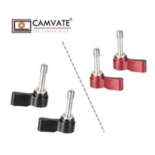 2x CAMVATE M6 Ratchet Wingnut Thumb Rotating Knob for DSLR Camera Cage/Handle