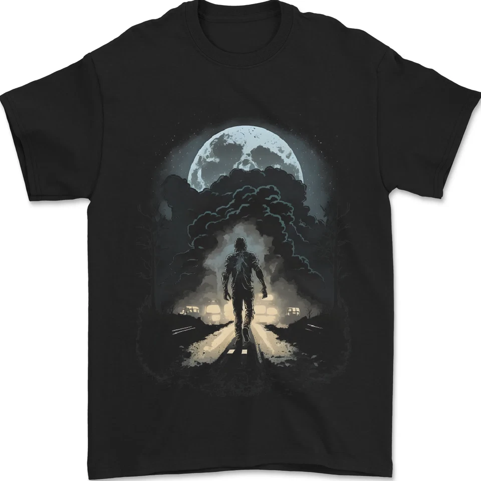 T-Shirt Halloween Pour Hommes Zombie 100% Coton - Photo 1/1