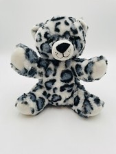 VINTAGE Snow Leopard/Cat Plush-Big Green Glitter Eyes 2001 The Bear Company Toy