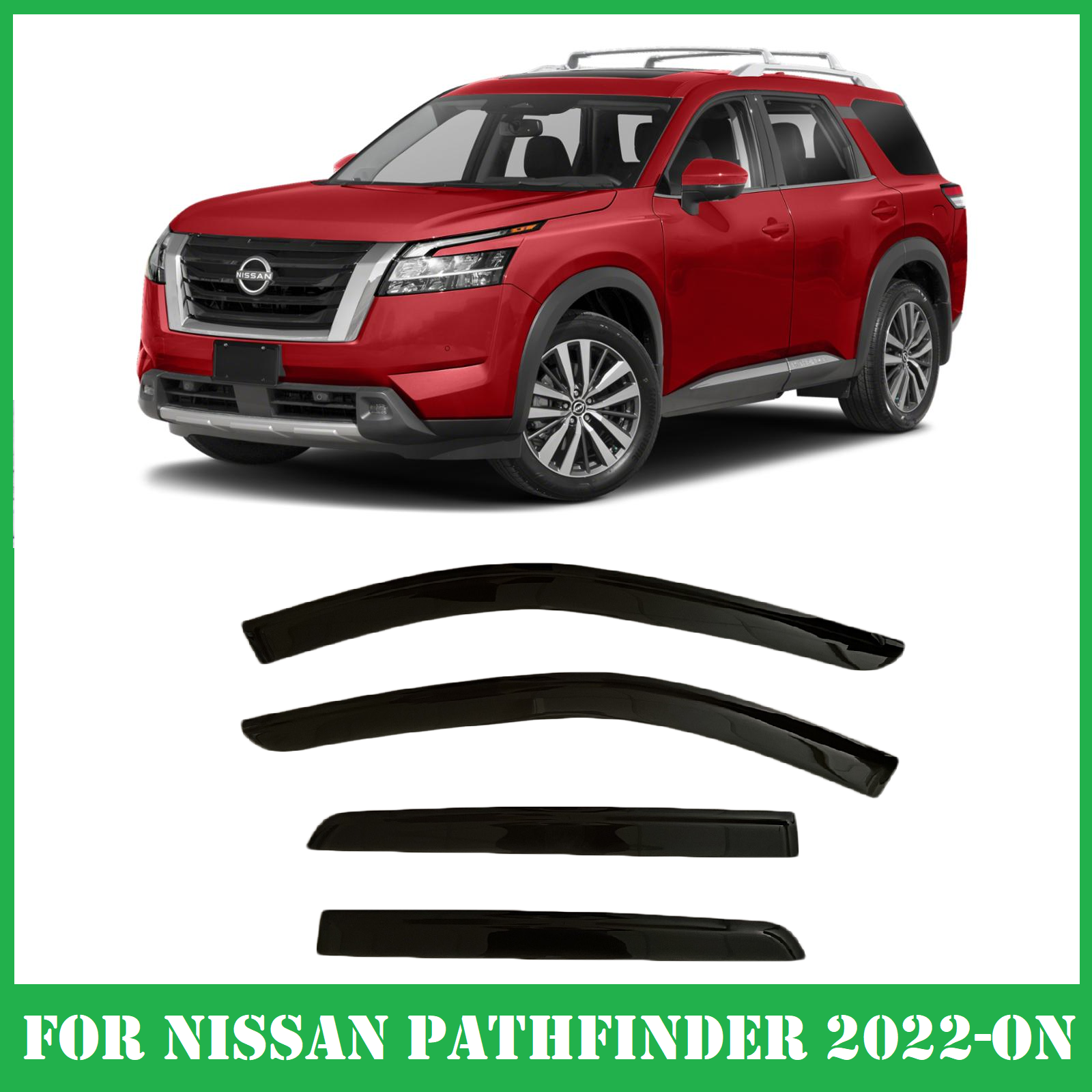 Pathfindere Guard For Nissan Pathfinder 2022 2023 2024 Tinted Window Visors Deflectors ...